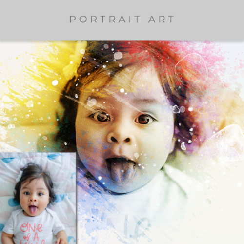 Portrait Water Color Burst Profile Images