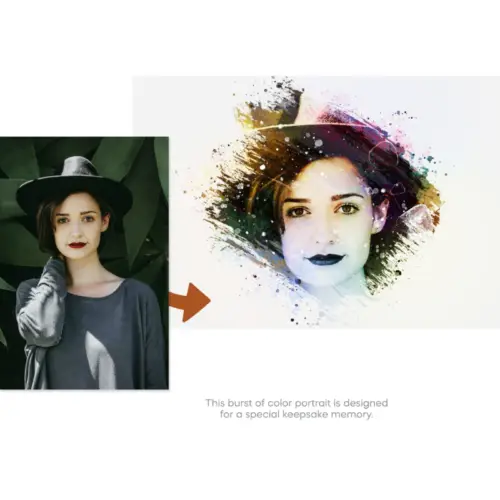 Portrait Water Color Burst Profile Images - Image 3