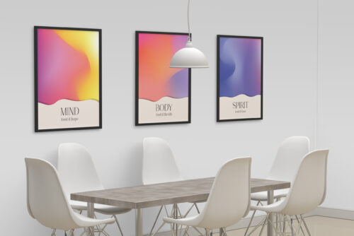 Aura Wall Art - Colorful Trendy Posters (Set of 3) - Image 5